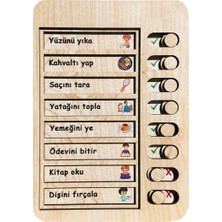 Empressco Çocuklar Için Günlük Rutin ve Sorumluluk Bilinci Panosu Bej Renkli