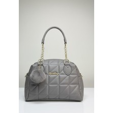 Random Shopping Ponpon Detaylı Kapitone Omuz Çantası