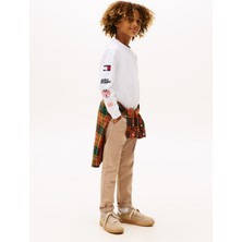 Tommy Hilfiger Baskılı Beyaz Erkek Çocuk T-Shirt KB0KB09935YBR