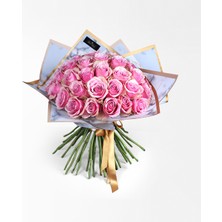 Marble - 50 Pembe Gül Buketi