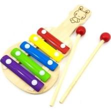 Empressco Renkli Ahşap Eğitici 5'li Müzik Seti, Gitar, Ksilofon, Selefon, Çocuklar Için