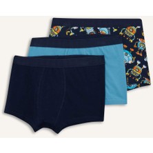 DeFacto Erkek Çocuk Baskılı 3'lü Boxer G4415A825AU