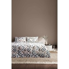 Cotton Collection Kışlık Pazen Tek Kişilik Nevresim Seti Geo Harmony