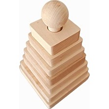 Empressco Eğitici Ahşap Kuleler, Bej Renkli Çocuk Oyun Seti