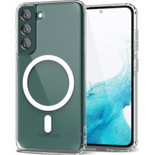 Ennar Samsung Galaxy S21 Fe Uyumlu Magesafe Wireless Şarj Özellikli Şeffaf Silikon Kılıf