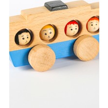 Empressco Renkli Ahşap Gemi Oyuncak, Doğal ve Eğlenceli Çocuklar Için Harika Seçenek