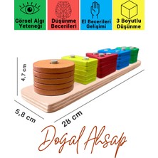 Empressco Renkli Ahşap Eğitici Oyun Seti, 5 Şekil, Çocuklar Için Güvenli ve Eğlenceli
