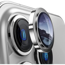 Ennar Apple iPhone 12 Gerçek Cam Safir Lens Koruma Gümüş