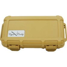 Cigar Caddy 5 Tan Travel Humidor Puro Kutusu