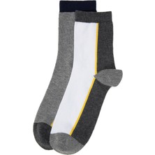 U.S. Polo Assn. Erkek Gri Melanj 2'li Soket Çorap 50317968-VR033