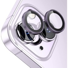 Ennar Apple iPhone 13 Mini Gerçek Cam Safir Lens Koruma Mor