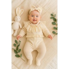 Ozz Baby Yeni Doğan Kız  Bebek 3-6-9 Ay Mobil Dantelli Tulum Ister Sade Ister Süslü