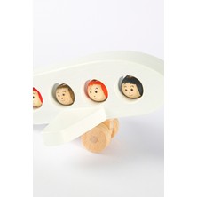 Empressco Renkli Ahşap Uçak Oyuncak Seti, Eğitici ve Doğal Malzemeler, 1 Yaş Için Uygun