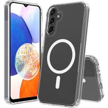 Ennar Samsung Galaxy S21 Ultra Uyumlu Magesafe Wireless Şarj Özellikli Şeffaf Silikon Kılıf