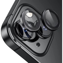 Ennar Apple iPhone 14 Gerçek Cam Safir Lens Koruma Siyah