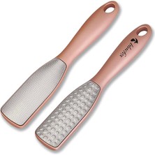 Çift Taraflı Ayak Törpüsü – Paslanmaz Çelik Nasır ve Topuk Çatlağı Törpüsü, Ergonomik Saplı, Islak/kuru Kullanıma Uygun, Ev Tipi Pedikür Ayak Ovucu