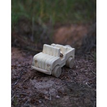 Empressco Kahverengi Ahşap Oyuncak Jeep, Eğlenceli ve Dayanıklı Oyun Aracı