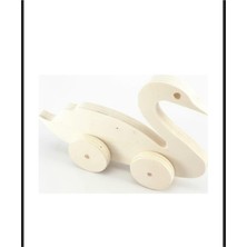 Empressco Ahşap Boyama Oyuncağı Kuğu, Beyaz, Kendin Boya, Kreatif ve Eğlenceli Hobi Seti