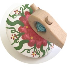 Empressco Büyük Ahşap Topaç, Beyaz Renkli, Eğlenceli ve Doğal Tasarım