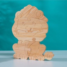 Empressco Ahşap Hayvan Puzzle, Boyama ve Hobi Serisi, Aslan Tasarımı, Doğal ve Eğlenceli Ürün