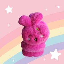 Eleven Markets Kız Çocuk Tavşan 3D Peluş Kulaklık Fuşya