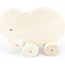 Empressco Beyaz Ahşap Fil Boyama Oyuncağı, Eğlenceli ve Yaratıcı El Işi Seti