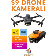 S9S Katlanabilir Drone 4K Kameralı Fpv Canlı Yayın 360° Akrobatik Drone Mini Quadcopter Drone