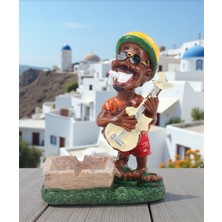 Elifeshop Jamaikalı Adam Reggae Figürlü Küllük Para Anahtar Kasesi Masaüstü Dekoratif Biblo Yeni Ev Hediyesi B
