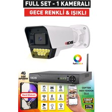 IDS 1 Kameralı 1080P Fullhd 5mp Lensli Renkli Gece Görüşlü Güvenlik Kamerası Seti - Nohdd