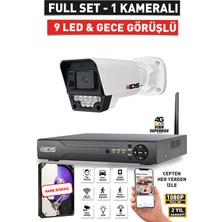 IDS 1 Kameralı Fullhd 1080P 5mp Lensli 9 LED Gece Görüşlü Güvenlik Kamerası Seti - Hard Disksiz