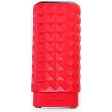 Colibri Quasar Kırmızı Üçlü Deri Puro Kılıfı(60 Ring)