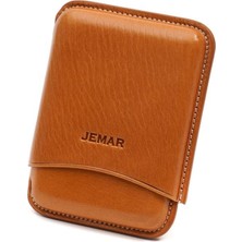Jemar 4 Puro Kapasiteli 36 Ring Deri Puro/cigarillo Kılıfı Taba