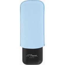 S.T. Dupont Siyah Mat/Turkuaz Puro Kılıfı İkili 183243