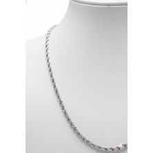 Mrs.Lry Çelik Burgu Zincir Kolye Gümüş Rengi Kalın Kararmaz Takı