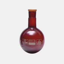 Isolab Balon - Amber - Cam - Şilifli Boyun - Dibi Yuvarlak 50 ml (1 Paket 1 Adet) - Ns 29/32
