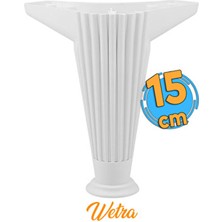 Badem10 Mobilya Koltuk Masa Ayağı 15 cm Beyaz Plastik Dayanıklı ve Şık Tasarım