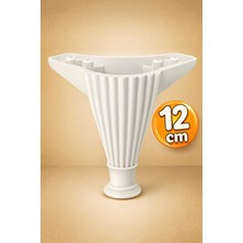 Badem10 12 cm Beyaz Plastik Mobilya Ayağı Modern Tasarım ile Kolay Montaj