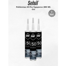 Selsil Poliüretan Mastik Gri 280 Ml. - 3 Adet