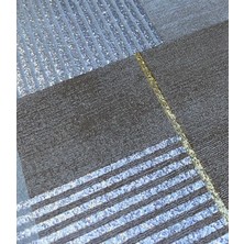 Derya Ince Deri Kumaş astar yüzeyi pürüzsüz Gümüş Simli Parlak Lüks Modern Pvc Muşamba Masa Örtüsü