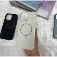 Elixem İphone 16 Pro Max Uyumlu Beyaz Perfect Şık Tasarım Magsafe Parlak İçi Kadife Kılıf