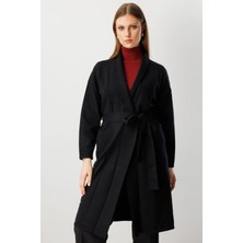 On Triko Ontriko Beli Kuşaklı Şal Yaka Hırka 60900-26K