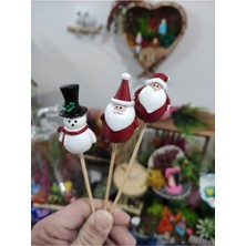 Empressco 3'lü Noel Kardan Adam Saksı Süsü ve Teraryum Malzemeleri, Yeşil Renkli Set