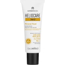 Heliocare 360 Mineral Fluid SPF+50 50 ml Tüm Cilt Tipleri için Yüksek Koruma ve İpeksi Bitiriş