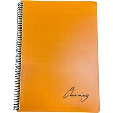 Marka Tokaç A4 Pp Kapak Spiralli 120 Yaprak Defter Kareli TOK-220-TURUNCU