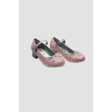 Star Pearl Kids Kız Çocuk Pembe Simli Fiyonk Topuklu