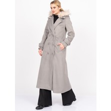 MissVina Furhood Luxe Coat – Kürk Detaylı Premium Kaşe Palto 2619