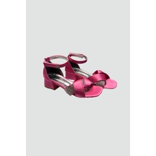 Star Pearl Kids Kız Çocuk Pembe Saten Topuklu