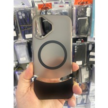 Elixem İphone 16 Uyumlu Siyah Toffy Alt Üst Geçmeli Sert Kılıf