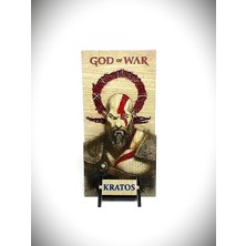 Dükkan Design Lazer Kazıma El Boyuma God Of War Ahşap Biblo