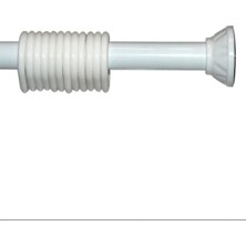 Home Banyo Duş Perde Borusu Yaylı 2 Mt, Düz Banyo Perdesi Borusu, Yaylı Ayarlanabilir Banyo Perde Borusu